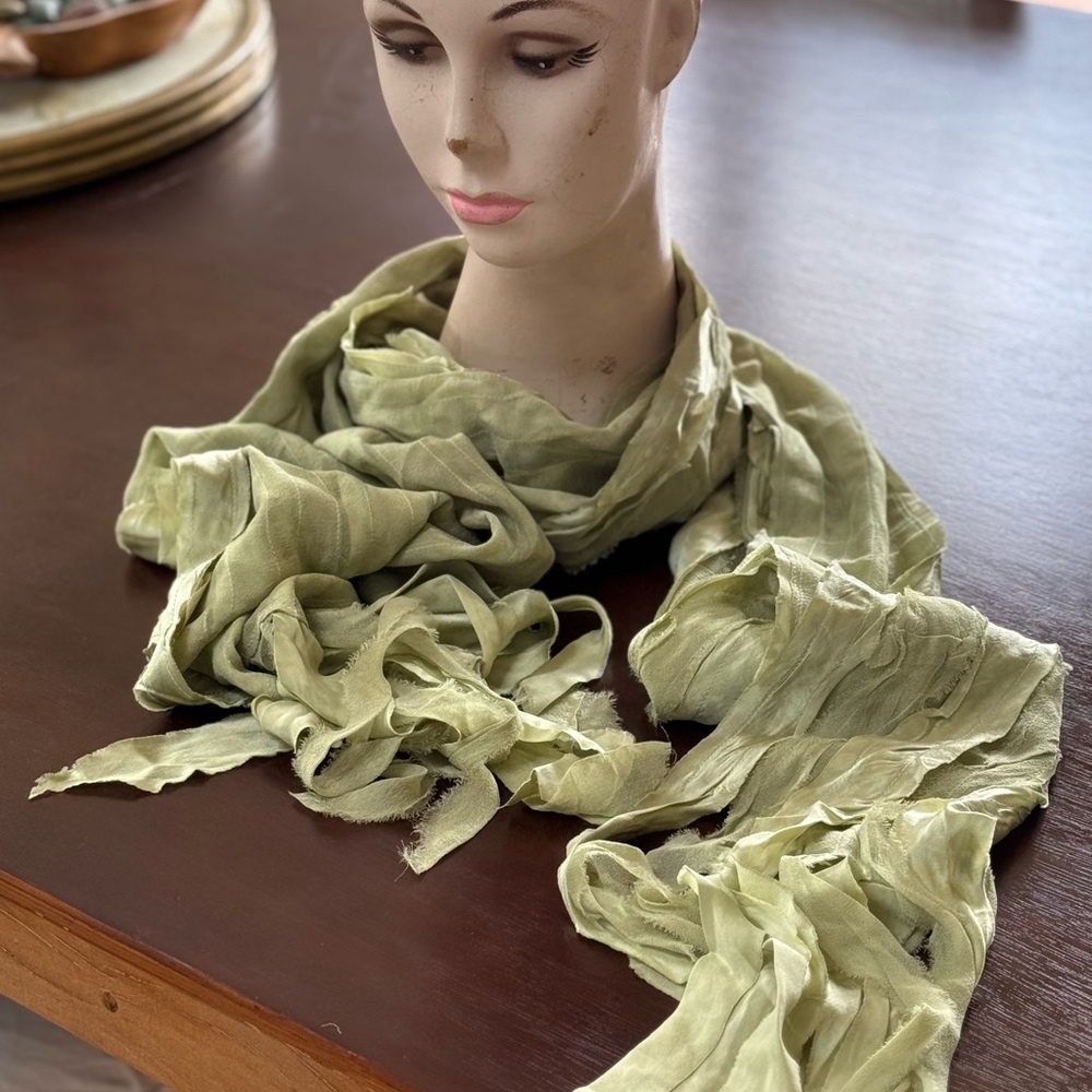 Light Olive Women's Scarf Silk